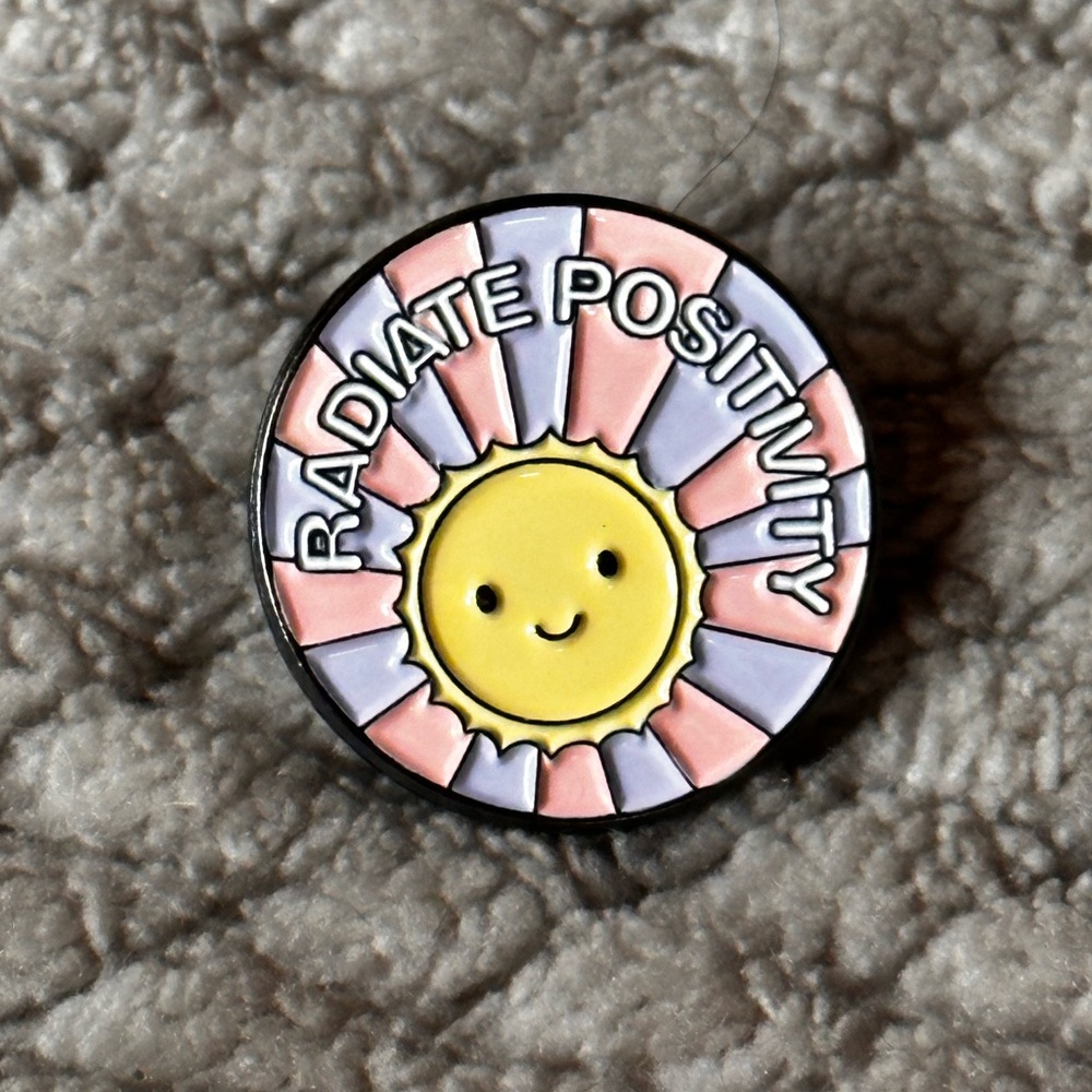🎄 NEW Radiate Positivity Sun Enamel Pin